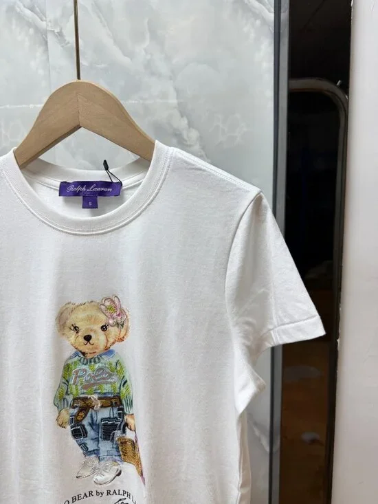 💎Polo Ralph Lauren Women's Round Neck Bear T-Shirt💎 - Picture 3 of 7